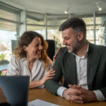 Couple discussing prenuptial financial agreement with family lawyer in NSW