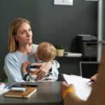 Family lawyer advising parent about family violence and parenting orders in NSW