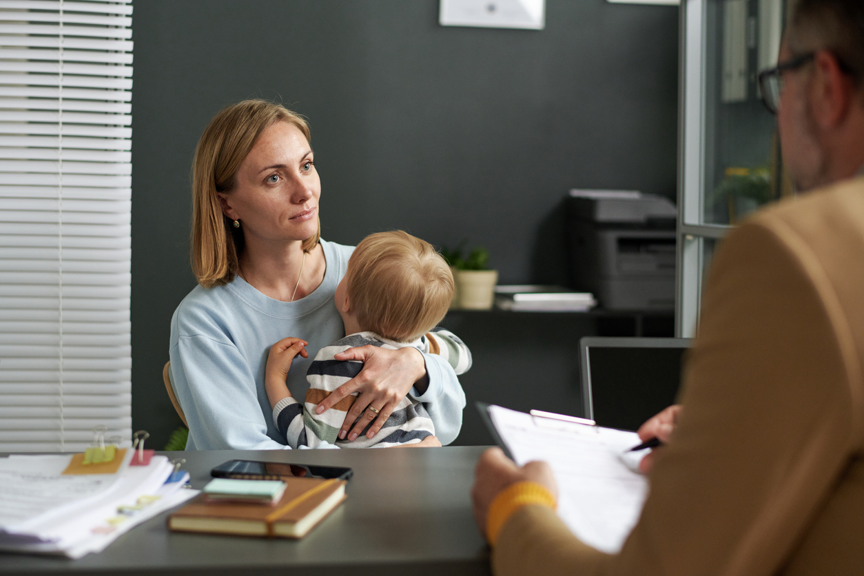 Family lawyer advising parent about family violence and parenting orders in NSW